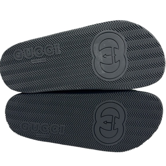 Gucci Rubber Web Criss Cross Slide Sandals Size 38 IT - Picture 11 of 16